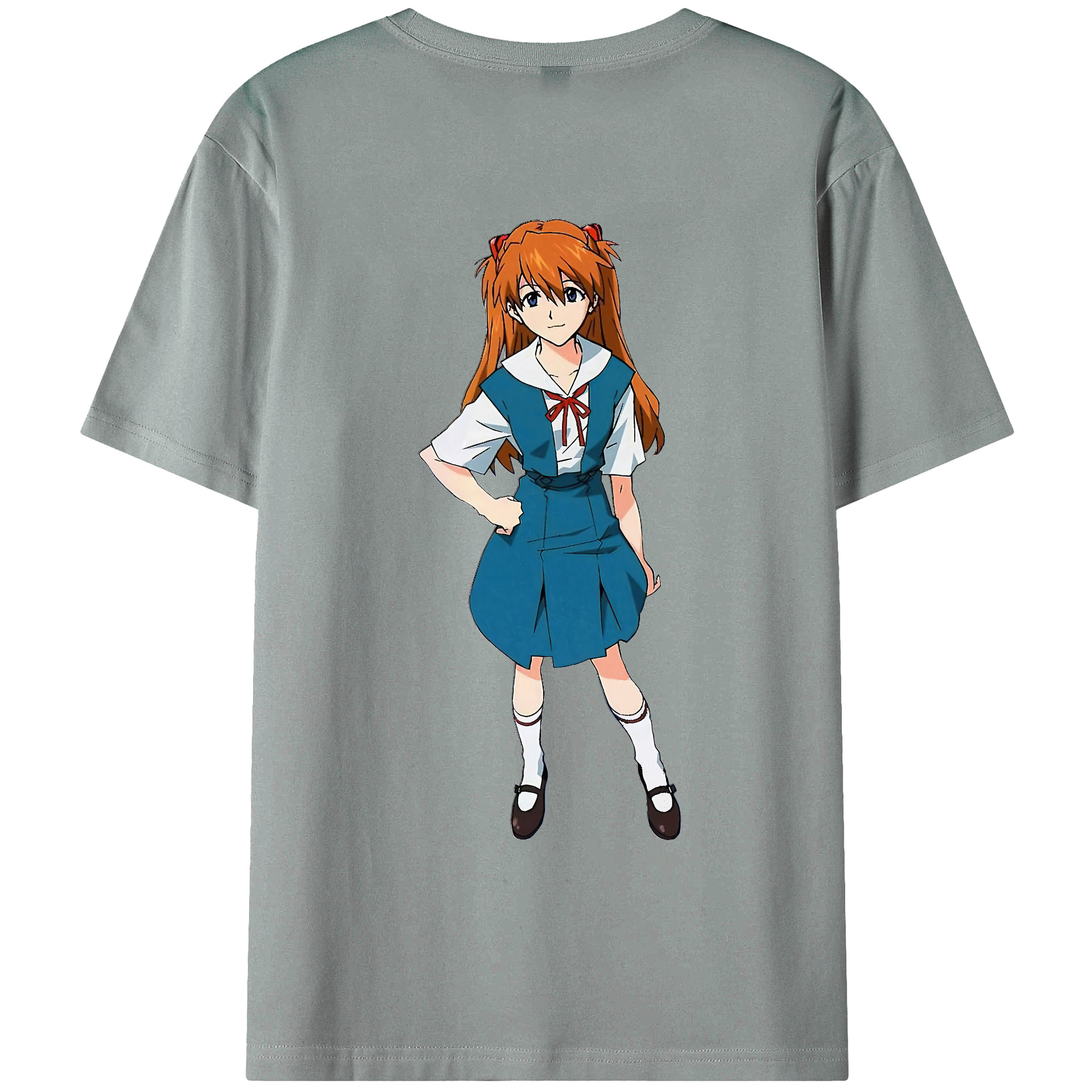 （画像用） EVA 新世紀エヴァンゲリオン 綿100％ メンズ半袖Tシャツ（バックプリント） 通気性